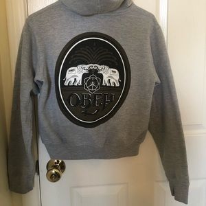 Obey silver grey hoodie